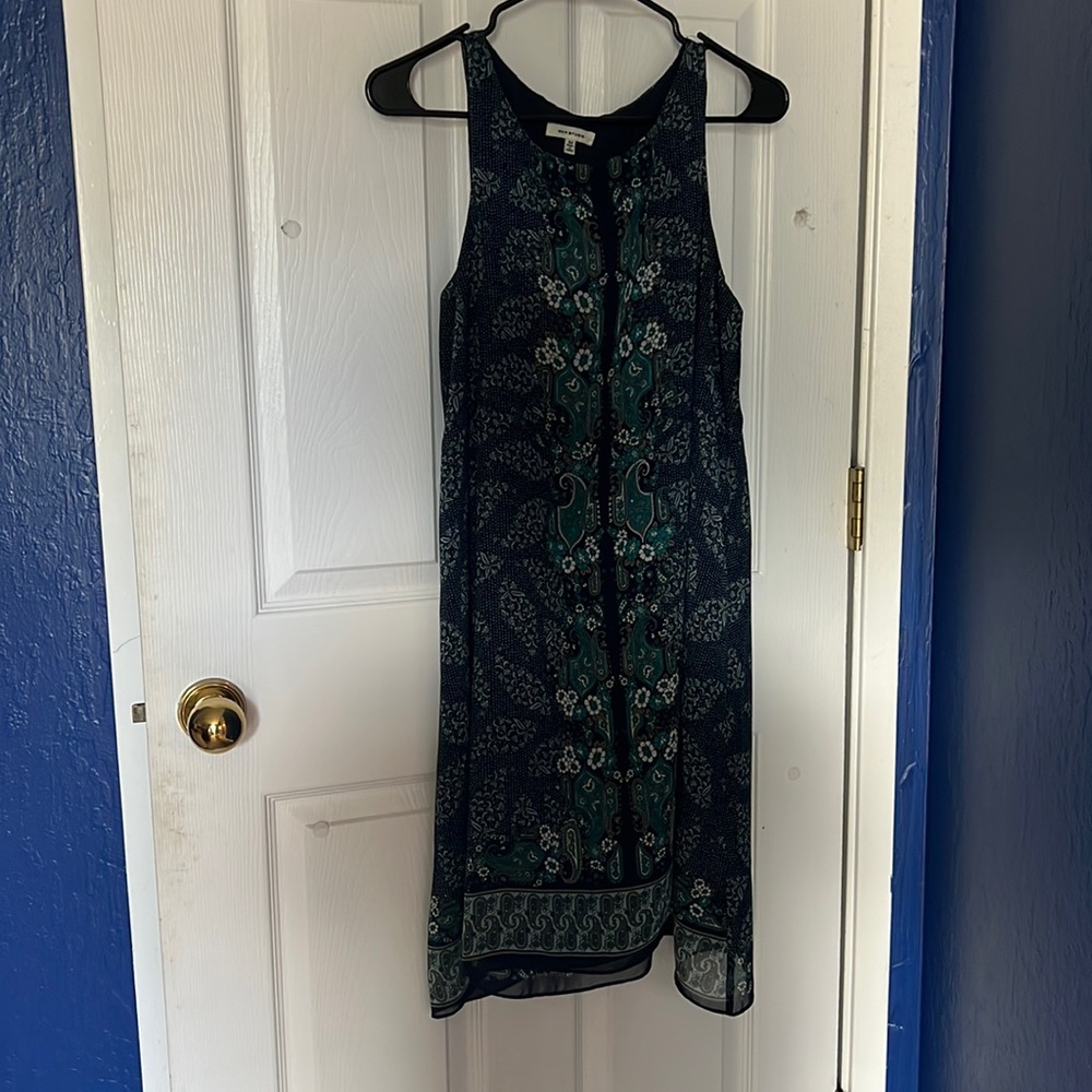 Blue Paisley Handkerchief Dress.